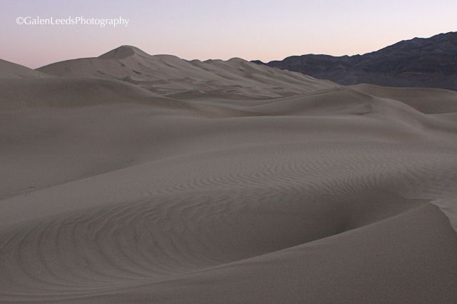 While I enjoy the texture of sunlight on the dunes, the presun light is also magical at the Eureka Sand Dunes, Death Valley National Park, Ca.